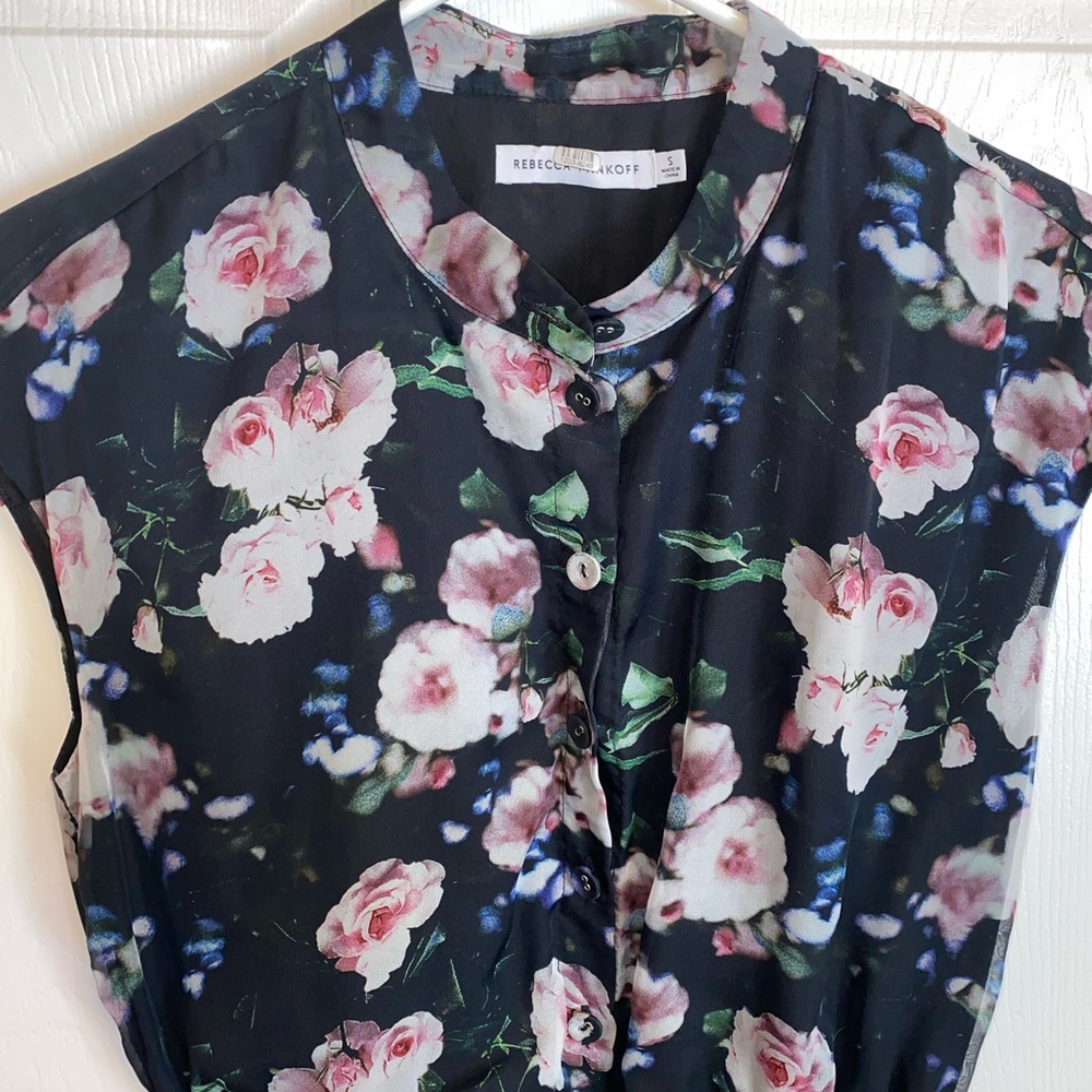 Rebecca Minkoff Black Floral Dress. - Picture 3 of 7